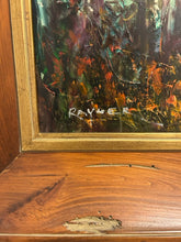 Load image into Gallery viewer, Large Framed Oil Painting of Autumn Scene, Birch Trees, signed