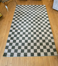 Load image into Gallery viewer, Green & Cream Check Area Rug made in Turkey from Revival Rugs