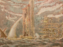 Load image into Gallery viewer, Textured Original Painting "Ships & Citidal" by Patricia Zurini, signed