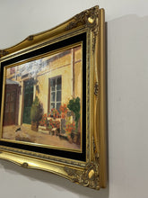 Load image into Gallery viewer, Framed Canvas Reproduction of Vintage Painting with Green Door