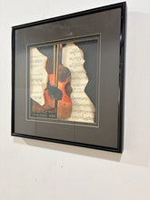 Load image into Gallery viewer, Framed Mixed Media Collage "Etude" by Lee Hill, signed with Certificate of Authenticity
