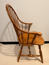 Load image into Gallery viewer, Walnut Dining Table with Four Spindle Back Windsor Chairs & One 12" Leaf and Pads from Ethan Allen