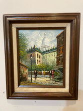 Load image into Gallery viewer, Impressionist Style Oil  of Paris Street Scene by T. Carson, signed