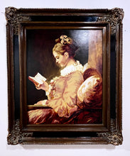 Load image into Gallery viewer, Framed Reproduction of "A Young Girl Reading " by Jean Honore Fragonard