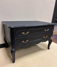 Load image into Gallery viewer, Painted French Provincial Two Drawer Chest with Brass Hardware