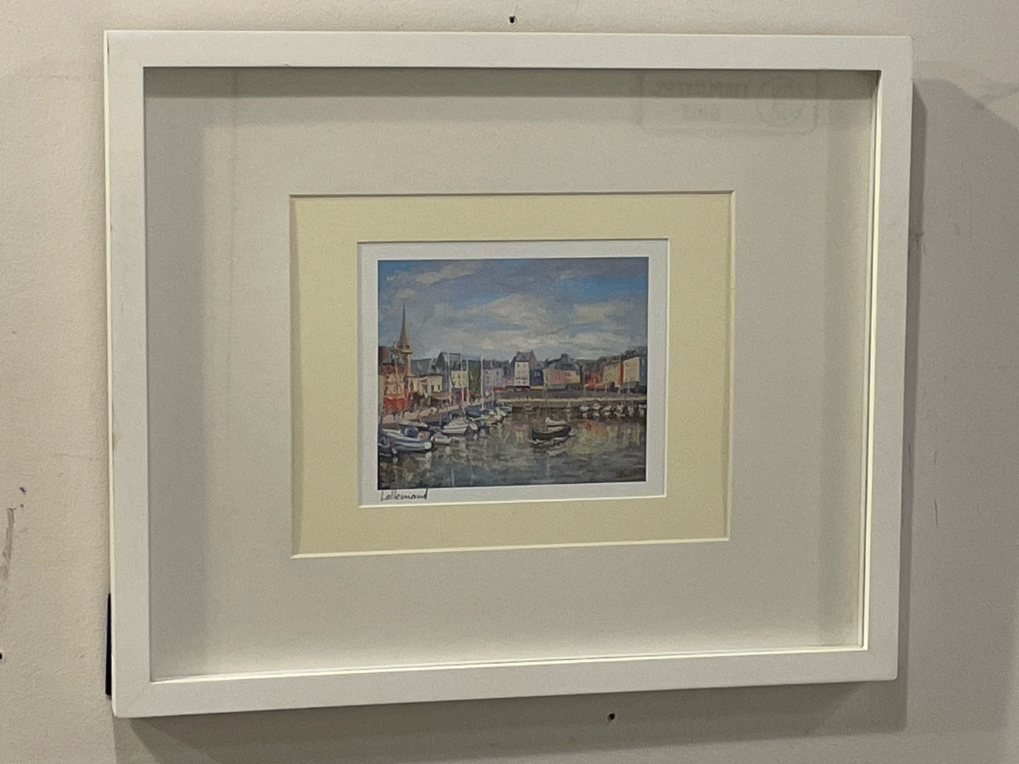 Harbor Scene Print, by Lallemand, signed