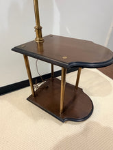 Load image into Gallery viewer, Two Tier Reading Lamp Table with Brass Detailing from Stiffel