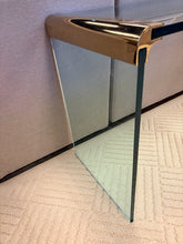 Load image into Gallery viewer, Heavy Glass & Brass Console Table (3 separate pieces)