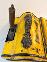 Load image into Gallery viewer, 19th Century Antique Tole Coal Scuttle with Black Transfer Military Scenes