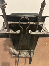 Load image into Gallery viewer, Vintage Tole Coal Scuttle Fireplace Box with Tools