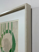Load image into Gallery viewer, "Green Circle Series" I by Dana Gibson, signed, in White Washed Frame