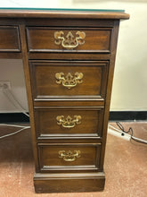 Load image into Gallery viewer, Seven Drawer Desk with Glass Top From Sligh Furniture
