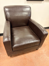 Load image into Gallery viewer, Dark Brown Faux Leather Arm Chair from Ikea