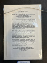 Load image into Gallery viewer, Original Watercolor of Water Scene by John M.T. Seitzer, signed