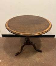 Load image into Gallery viewer, Vintage Mahogany Tilt-Top Table with Tripod Base & Cabriole Legs