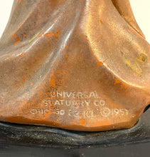 Load image into Gallery viewer, Vintage 1950's Figural Table Lamp with Tweed Shade from Chicago Statuary Co.