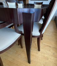 Load image into Gallery viewer, Mahogany Dining Table, 2 Arm Chairs & 8 Side Chairs, Two 22" Leaves and Custom Pads from Polidordesign