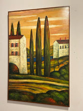 Load image into Gallery viewer, Wall Panel of Tuscany Scene, signed (II)