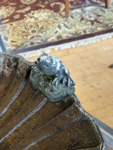 Load image into Gallery viewer, Vintage Cast Metal Fountain with Cherub and Frogs on Shell Shaped Basin & Pedestal