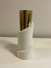 Load image into Gallery viewer, Gold & Ceramic Spiral Vase from Studio 350