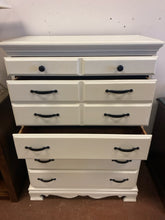 Load image into Gallery viewer, White Painted Highboy Dresser
