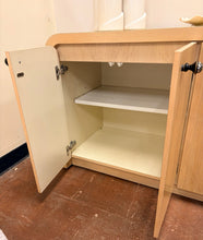 Load image into Gallery viewer, Blonde Wood Art Deco Three Door Cabinet