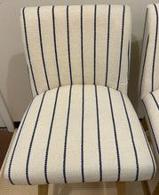 Load image into Gallery viewer, Pair of Blue & White Striped Swivel Counter Stools from Lue Bona