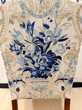 Load image into Gallery viewer, Mahogany English Manor Arm Chair with Schumacher Fabric (Aylesbury Vase Delft) from Parker Southern