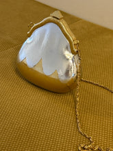 Load image into Gallery viewer, Art Deco Silver & Gold Purse with Gold Chain made in Hong Kong