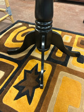 Load image into Gallery viewer, Bistro Table with Black Base & Pair of Dark Orange Leather Stools from Crate and Barrel