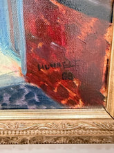 Load image into Gallery viewer, Original Expressionist Oil Painting of Aachen Street by Gus Hunkele, signed