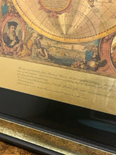 Load image into Gallery viewer, Gold Foil Reproduction of Henricus Hondius Terrarum Orbis World Map