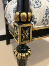Load image into Gallery viewer, Limited Edition Commemorative Queen Elizabeth Regency Chinoiserie Arm Chair with Gold Leaf Accents from Highland House