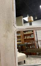 Load image into Gallery viewer, Hand Painted Trellis Mirror in Antiqued Ivory Finish from Pottery Barn