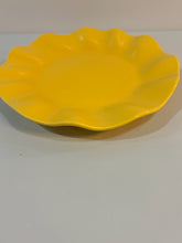 Load image into Gallery viewer, Four Yellow Ruffled Dinner Plates/Platters from Crate & Barrel