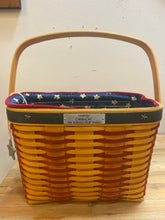 Load image into Gallery viewer, Rectangular 2001 Whistle Stop American Flag Longaberger Basket
