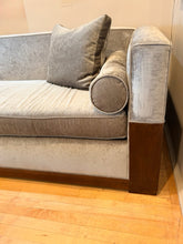 Load image into Gallery viewer, Custom Grey Velvet One Cushion Sofa with Wood Frame