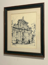 Load image into Gallery viewer, Framed Etching of Grand Home in Belgium, signed
