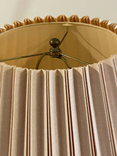 Load image into Gallery viewer, Vintage Brass Chinoiserie Etched Canister Lamp