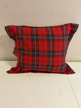 Load image into Gallery viewer, Holiday Plaid Euro Pillow Cover from William Sonoma with Ralph Lauren Down Insert