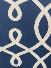 Load image into Gallery viewer, Blue And White Upholstered Arm Chair