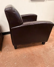 Load image into Gallery viewer, Dark Brown Faux Leather Arm Chair from Ikea