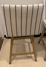 Load image into Gallery viewer, Pair of Blue & White Striped Swivel Counter Stools from Lue Bona