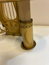 Load image into Gallery viewer, Pair of Vintage Lyre Shaped Metal Sconces