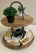 Load image into Gallery viewer, Two Tier Charcuterie and Wine Server from Frontgate