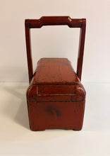Load image into Gallery viewer, Red Lacquer Chinese Antique Lidded Carrying