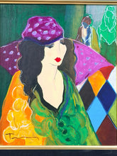 Load image into Gallery viewer, Framed Serigraph "Erica in Hat" by Itzchak Tarkay, signed & numbered