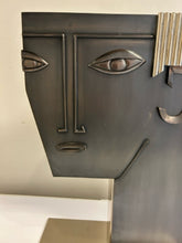 Load image into Gallery viewer, Vintage Metal Cubism Abstract Head Vase in the Manner of Franze Hagenauer