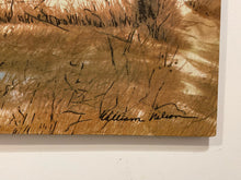 Load image into Gallery viewer, Screen Print on Fabric of Barn & Silo in Winter by William Nelson