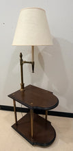 Load image into Gallery viewer, Two Tier Reading Lamp Table with Brass Detailing from Stiffel